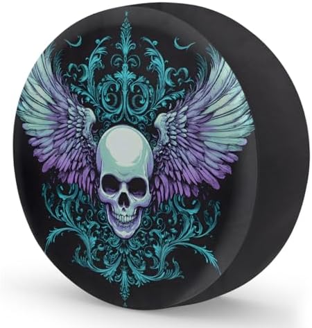 Cool Skull Gothic Spare Tire Cover Dust-Proof Wheel Protector - Image 2