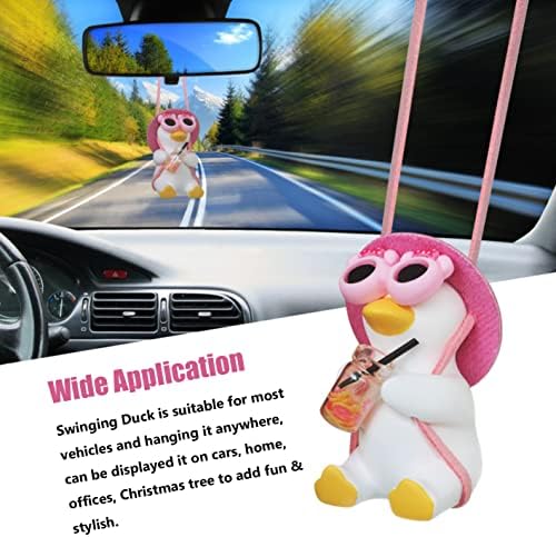Pink Swinging Duck Car Hanging Ornament - Image 4