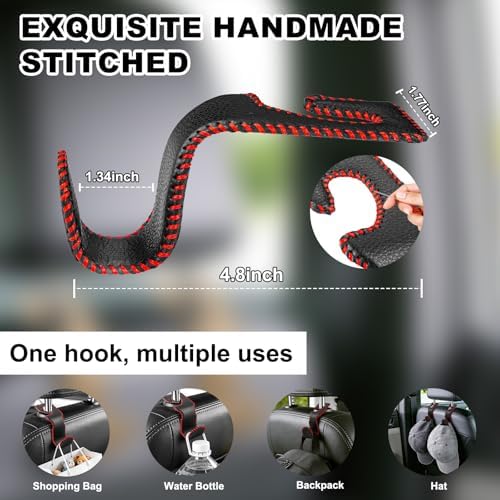 Car Seat Hooks for Purses and Bags, 2 Pack Car Purse Holder for Grocery Bag - Image 4