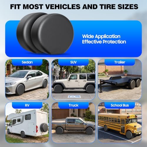 Moonet Thickened PVC Leather Tire Cover, Universal Fit 24-26" - Image 3