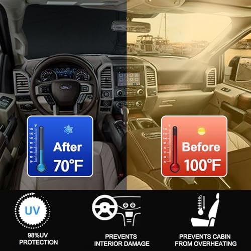 Foldable Front Windshield Sunshade fit - Image 2
