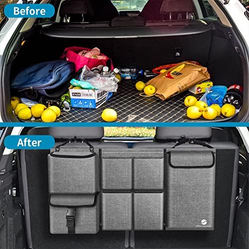Car Trunk Organizer with Cooler, Hanging Organizers with Large Pockets - Image 4