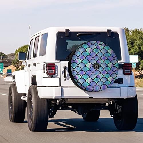 Rainbow Mermaid Scale Spare Tire Cover - Image 2