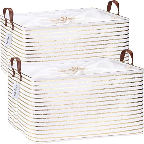 Hinwo 70L Extra Large Canvas Storage Bin by Hinwo