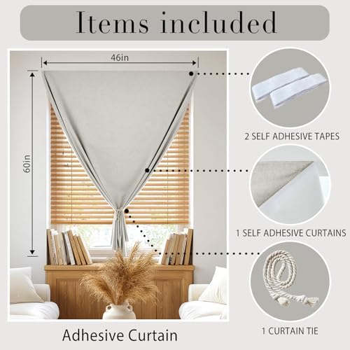 100% Blackout Self Adhesive Curtains- Stick on Curtains Shades Window Blinds - Image 6