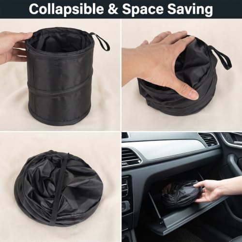 Car Trash Can, Collapsible Hanging Automotive Garbage Cans - Image 7