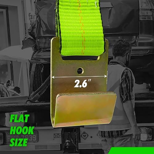 Tire Straps, 4 Pack 2"x96" Car Tie Downs - Image 3