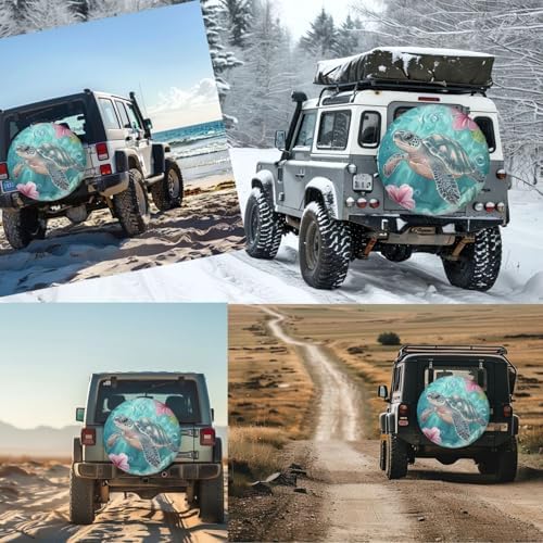 Sea Turtles Swimming Spare Tire Cover - Image 7