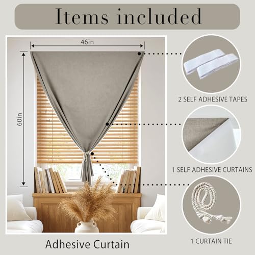 100% Blackout Self Adhesive Curtains- Stick on Curtains Shades Window Blinds - Image 6