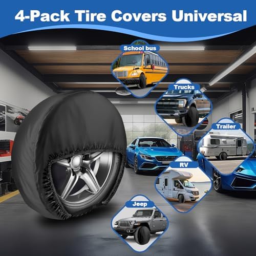 Tire Covers 4 Pack, Boat Wheel Cover - Image 4