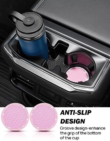 JOYTUTUS 4 Pack Car Coasters, Universal Anti-Slip Cup Holder Coasters - Image 6