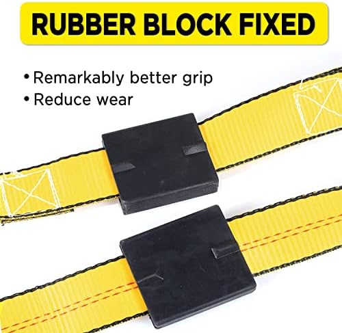 3-Point Car Hauler Straps for Truck/UTV/ATV/Wheel Securing - Image 4