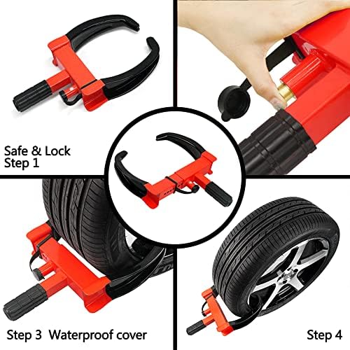 KAYCENTOP Wheel Clamp Lock Tire Lock Anti Theft Lock Fit Most Vehicles Max 11" - Image 6