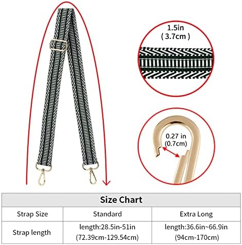 ZOOEASS Wide Shoulder Strap Adjustable Replacement Belt Crossbody Canvas Bag - Image 5