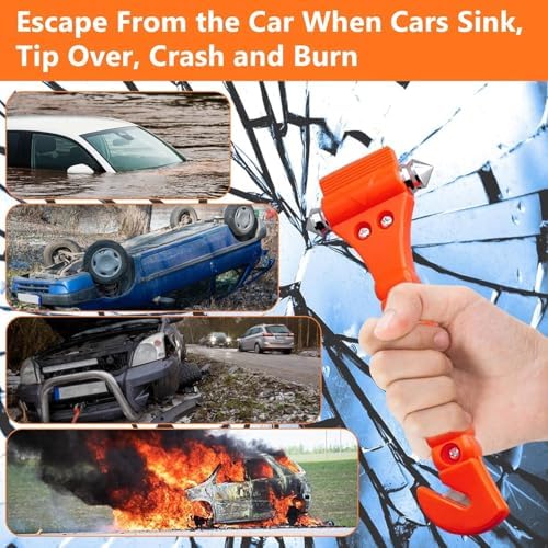 BFXM Car Window Breaker Hammer and Seat Belt Cutter 2-in-1, 20 Packs - Image 4