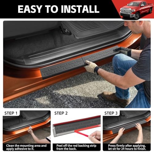 Door Sill Guards Kit Fit for 2016-2019 Nissan Titan Accessories Entry Guard - Image 5