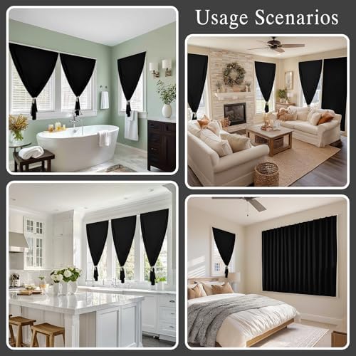 100% Blackout Adhesive Blackout Curtains- Self Stick Shades Window Blinds - Image 6
