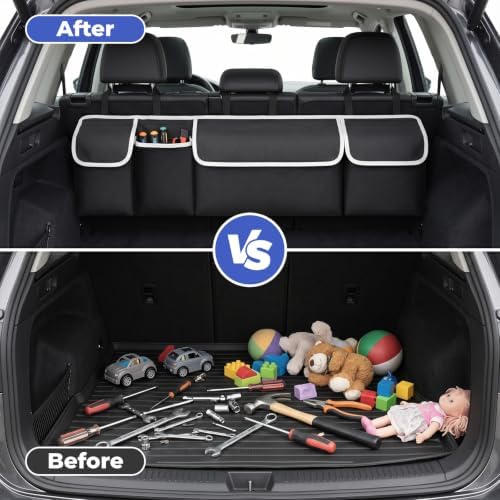 Car Trunk Organizer for SUV, Hanging Backseat Storage Bag 40.16" x 11.02" - Image 4