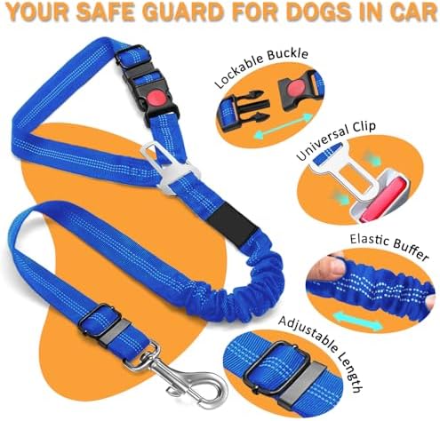 4 Piece Set Vehicle Harnesses, 2 in1 Dog Belts - Image 5