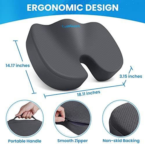 TushGuard Seat Cushion for Office Chair, Memory Foam Chair Cushion - Image 2