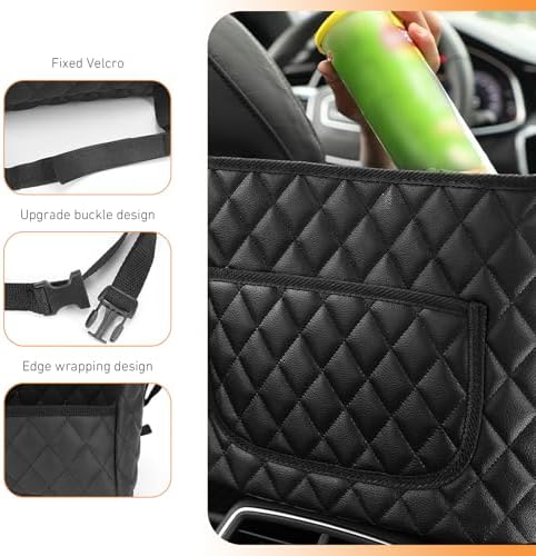 1 PC Car Purse Holder Between Seats, Front Seat Large Capacity Leather Storage - Image 4