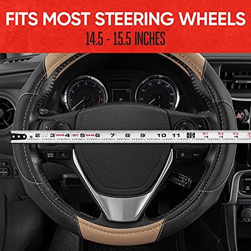 Motor Trend GripDrive Carbon Fiber Steering Wheel Cover, Non-Slip Sporty Racing - Image 5