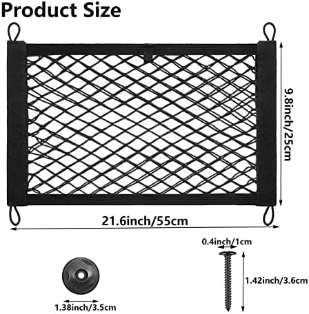 2PACK Small Cargo Nets Elastic Stretchable Pocket Storage Mesh Net Universal - Image 2