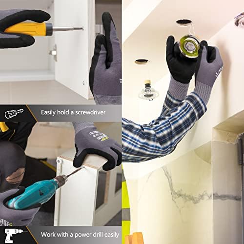 LOCCEF MicroFoam Nitrile Coated Safety Work Gloves - Image 4