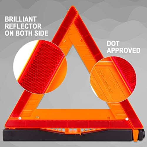 CARTMAN 12PK DOT Approved Foldable Road Safety Warning Triangles - Image 3