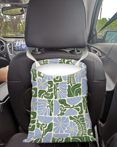 Car Trash Can, Seat Back Hanging Trash Bag, Cute Canvas Garbage Bag, Essential - Image 2