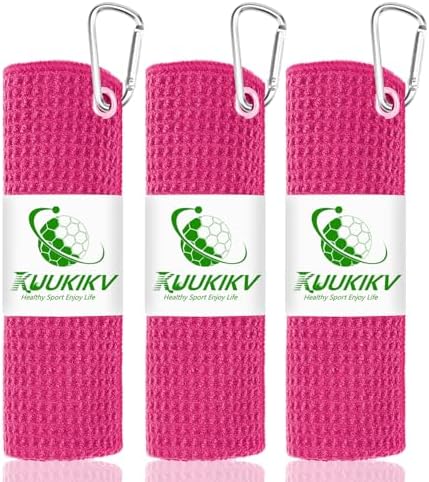 3 Pack 16" X 16" Golf Towels for Golf Bags by KuukikvDirect