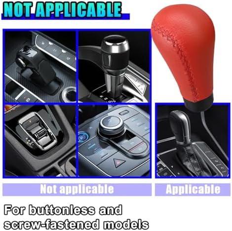 ZIMISI 5 Speed Shifter Knobs, Leather Car Gear Shift Knob - Image 4