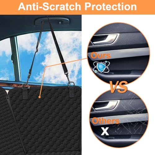 Mancro Dog Car Seat Cover for Back Seat, Waterproof Dog Hammock for Car - Image 2