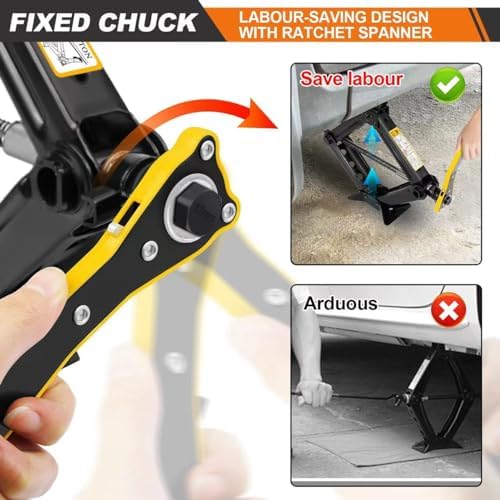 Qimu Car Jack Kit Heavy Duty Scissor Jack - Image 3