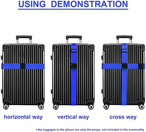 Chelmon Luggage Straps for Suitcases TSA Approved Travel Essentials 8 Pack - Image 5