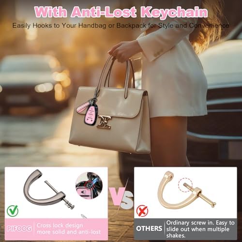 PIFOOG Black Pink Key Fob Cover Fit - Image 6