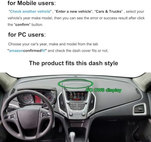 Dash Cover Mat Custom Fit for GMC Terrain K370A - Image 2