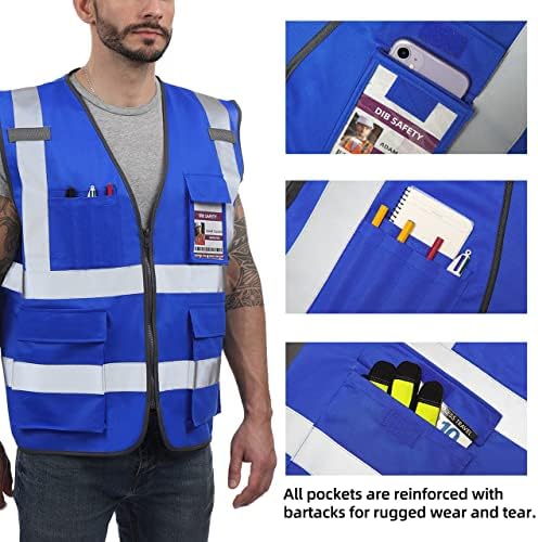 Dib Safety Hi Vis Reflective Safety Vest - Image 3