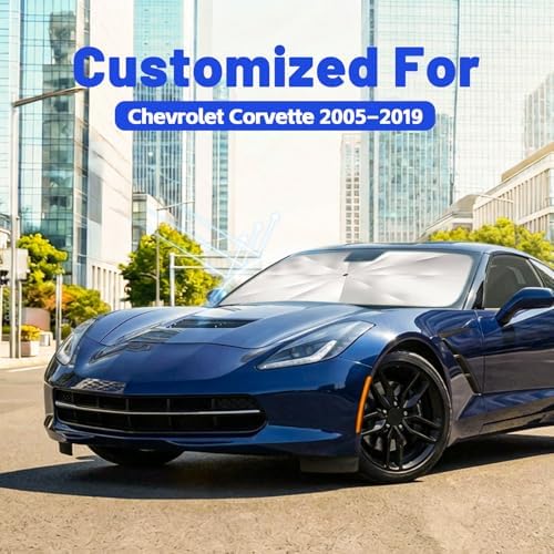 Windshield Sun Shade for Umbrella Chevrolet Corvette 2005-2019, 1:1 Fit - Image 2