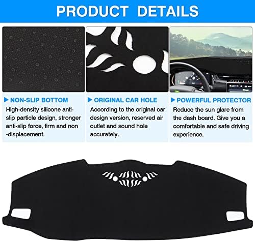 Autorder Dashboard Cover Mat for Jeep Grand Cherokee L 2021 2022 2023 2024 2025 - Image 6