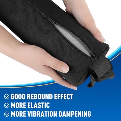 CushZone Memory Foam Lumbar Roll Support Pillow, Large Black - Image 3