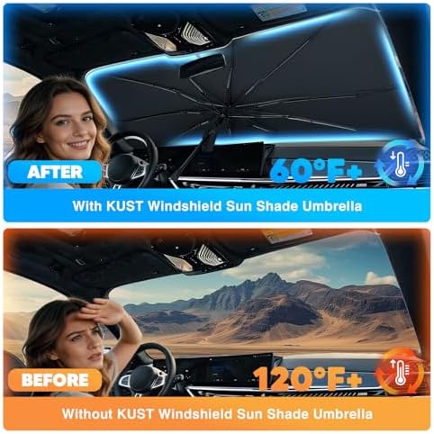 KUST Windshield Sun Shade Umbrella - Image 3