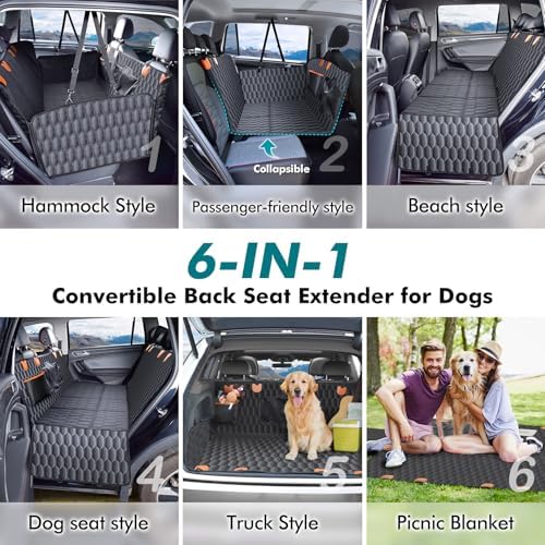 Chumajor L Back Seat Extender for Dogs, Hard Bottom, Waterproof, 400 lb - Image 5