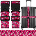 2 Pack Luggage Straps for Suitcases, Adjustable Travel Belt by ZHOMA