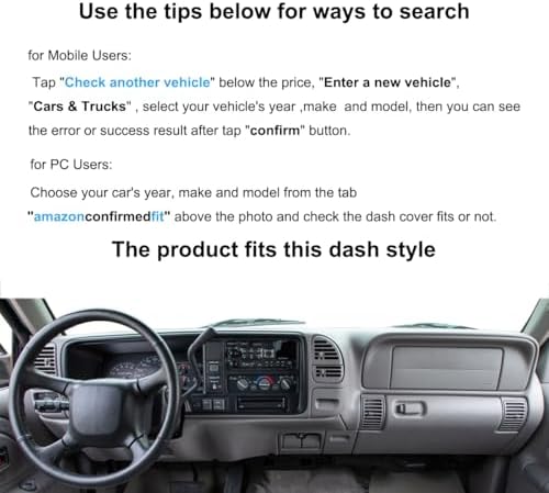 Dash Cover Mat for 1997-99 GMC Yukon/Chevy Tahoe Suburban Y57 - Image 3