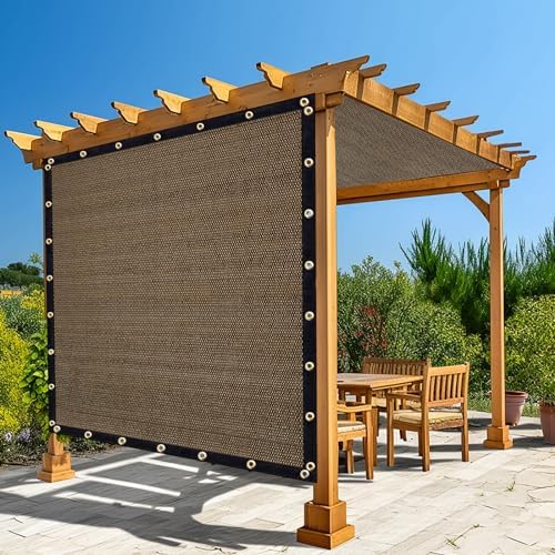 Amagenix 90% Shade Fabric 5'X 20' Mocha Sun Shade Cloth by Amagenix