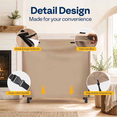 VIVOHOME 4ft Waterproof Outdoor Firewood Log Rack Cover - Image 4