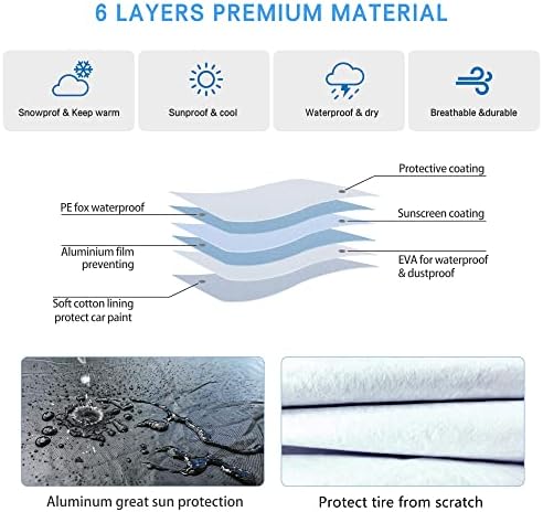 MORNYRAY Tire Covers 4 Pack, Waterproof Anti-UV Snow Sun Rain Tire Covers - Image 2
