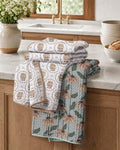 Miss Adola 2pcs Double-Sided Microfiber Kitchen Towels, Dusky Garden by MissAdola