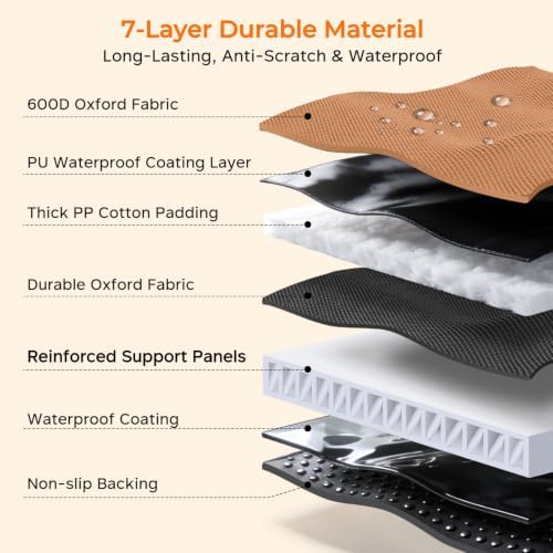 URPOWER Hard Bottom Dog Car Seat Cover, Back Seat Extender - Image 6